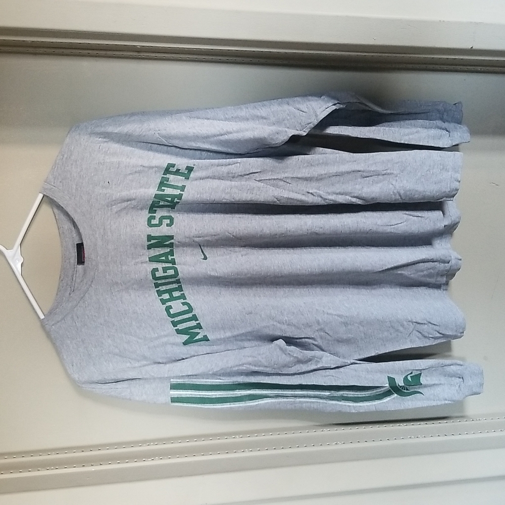 Nike Michigan State Long Sleeve Tee Medium Gray
